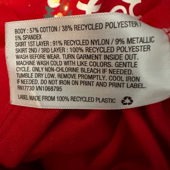 Baby Cat & Jack Red Christmas With Tulle Onsies Size 12 Months BNWOT - Picture 6 of 6